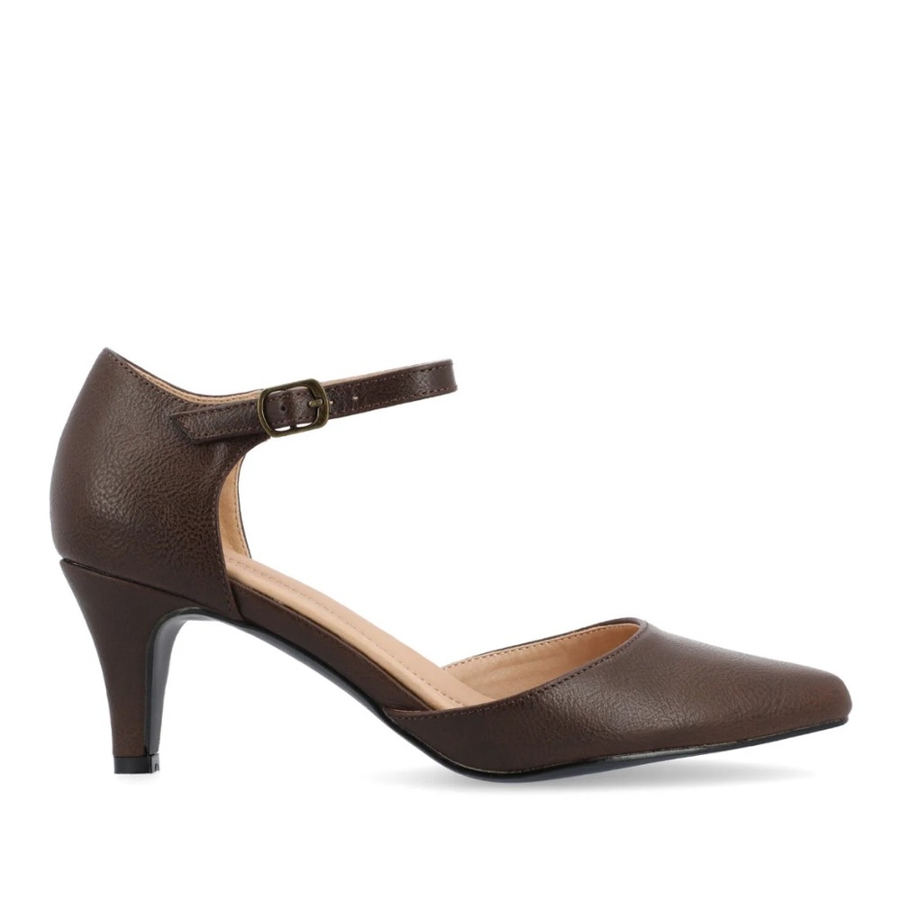 Journee Collection Brown Heels with Strap